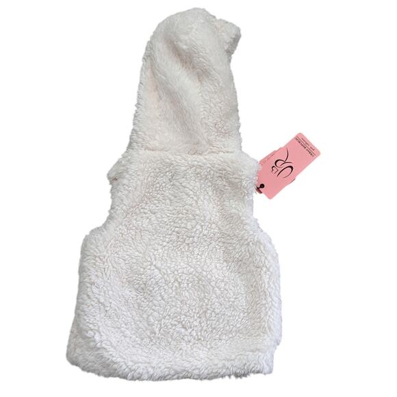 NWT Urban Republic Girls White Teddy Wubby Hoodie Jacket Size 2T - Picture 6 of 7